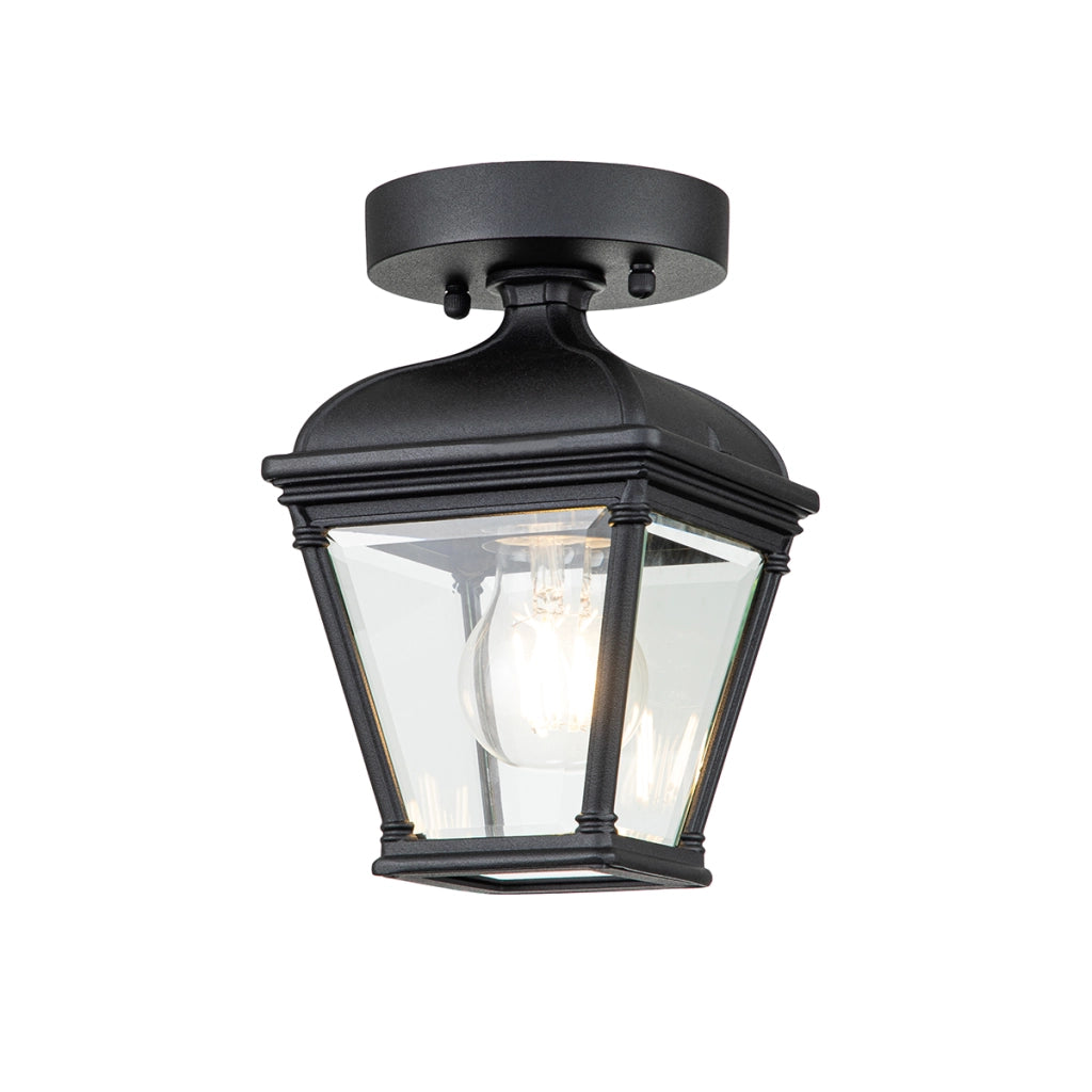 Plafoniera esterna classica Bayview Elstead E27 60W nera