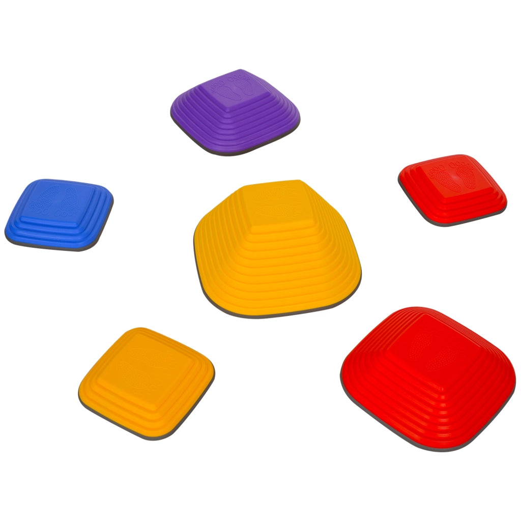 Set 6 Pietre Equilibrio per Bambini ¨C Xylo ¨C Plastica Colorata Antiscivolo