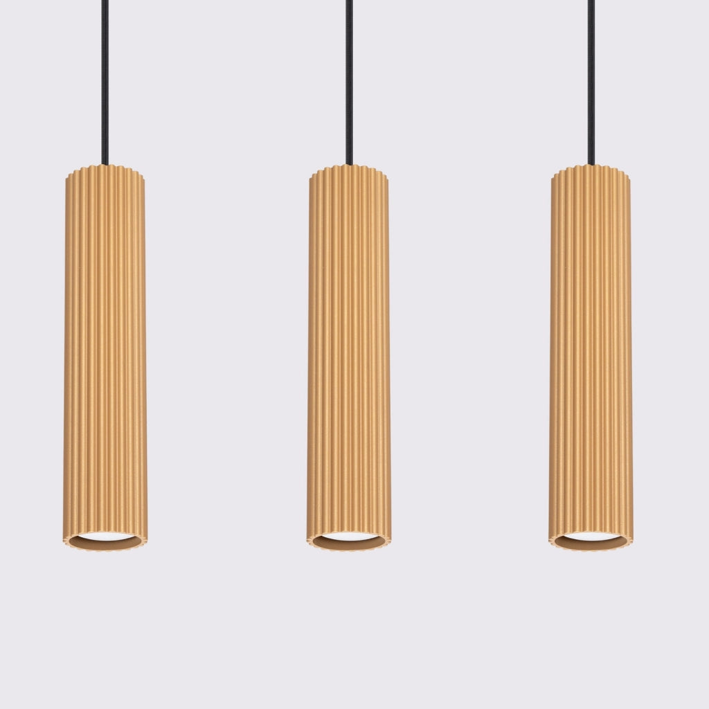 Lampada a sospensione KARBON 3L oro