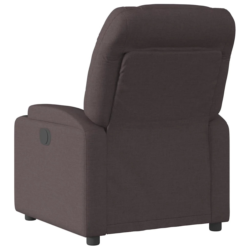 Poltrona Reclinabile Marrone Scuro in Tessuto 372446