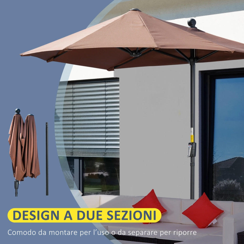Ombrellone da giardino ¨C Minimal ¨C grigio 200x200 cm