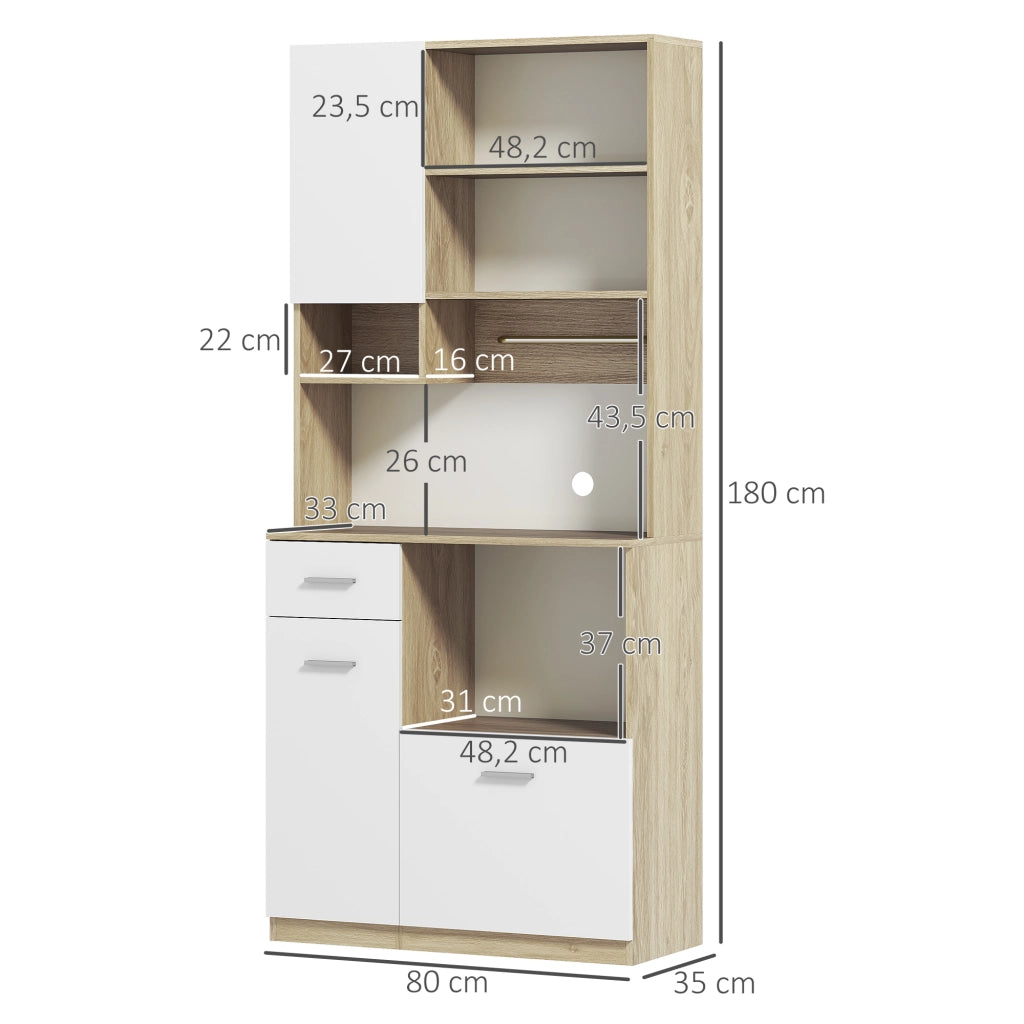 Armadio da cucina ¨C zephmum ¨C bianco legno 90x200x40