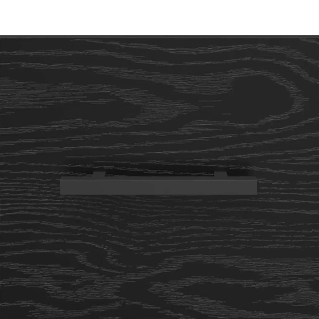Comodino | Armadio da Notte | Mobiletto da notte con cassetto Rovere Nero 40 x 35 x 47,5 cm
