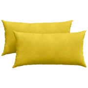 Cuscini da Divano 2 pz | Cuscini per sedie Giallo 80 x 40 cm Tessuto in Cords
