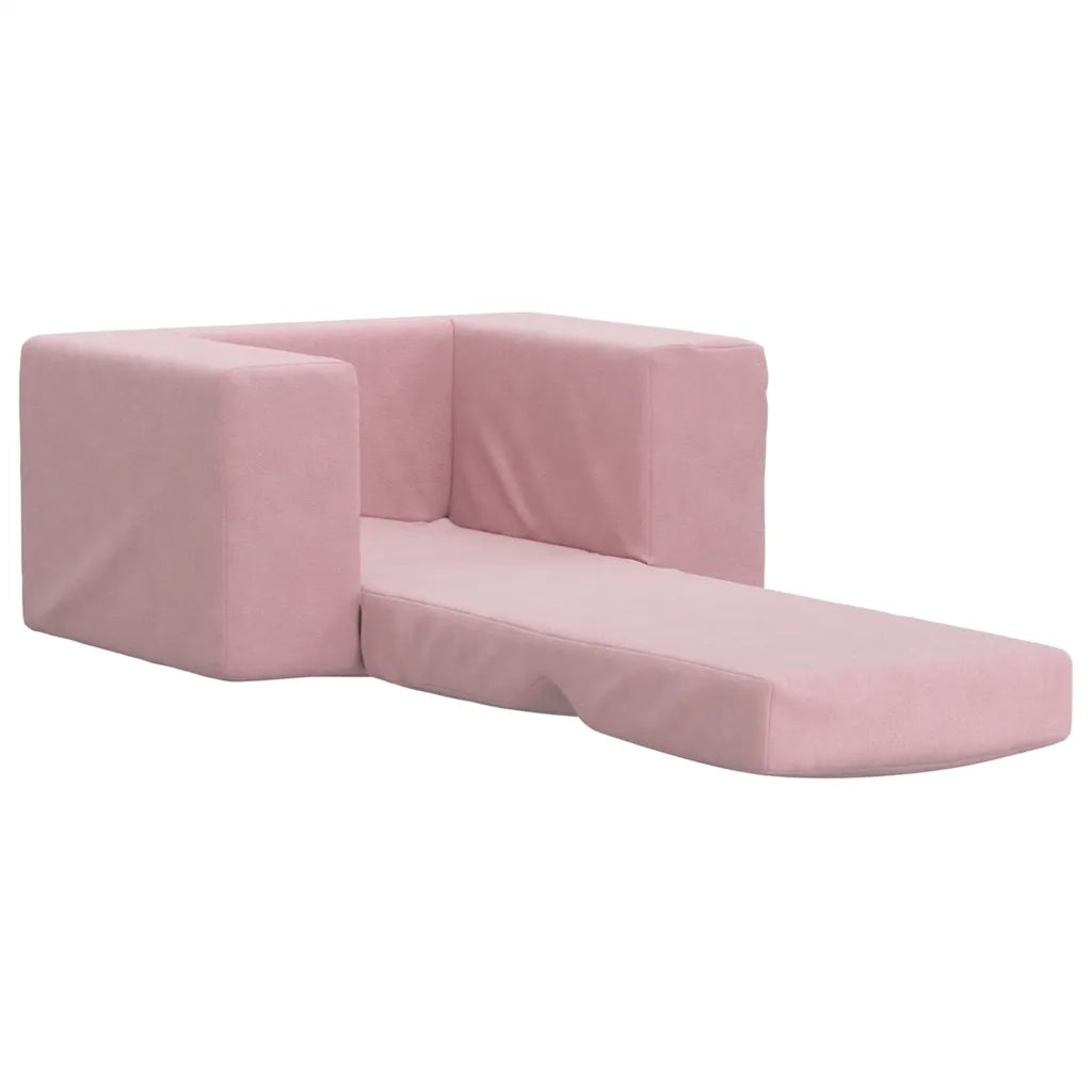 Divano per Bambini Rosa in Morbido Peluche 4104789