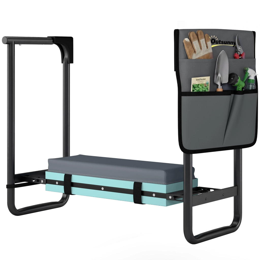 Sgabello da Giardino Pieghevole con Cuscino ¨C Minimal ¨C Grigio Scuro