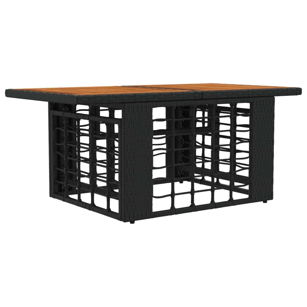 Set Divano da Giardino 9 pz Nero e Grigio scuro polyrattan 3437871