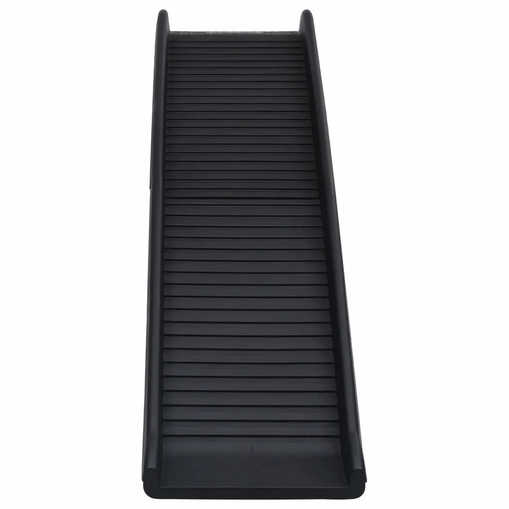Rampa per Cani Pieghevole Nera 155,5x40x15,5 cm 170987
