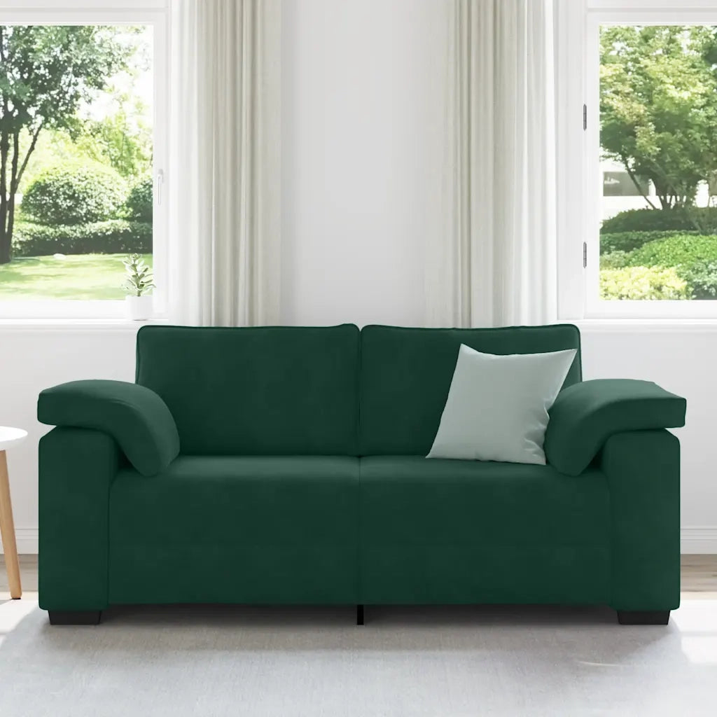 Divano Divanetto Verde Scuro 180x77x82 cm in Velluto 4105269