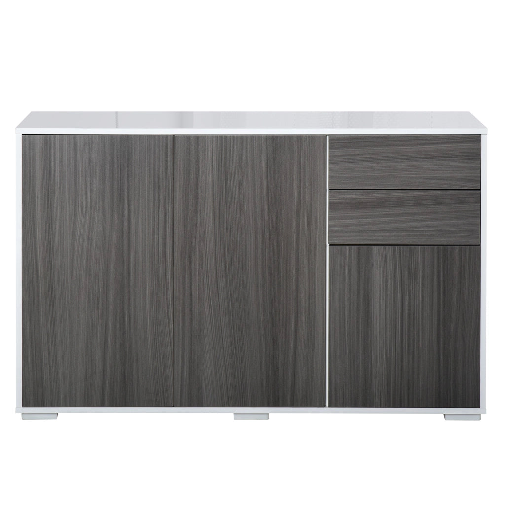 Mobile Multiuso con 2 Cassetti e 2 Ante ¨C Xylo ¨C Grigio