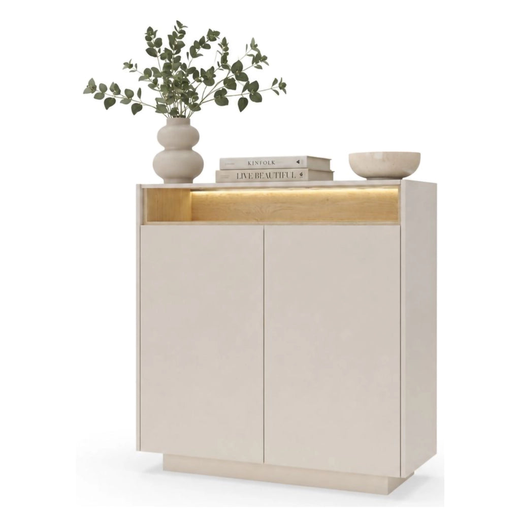 Madia Halane, Credenza 4 Ripiani, 103x40x119h cm Beige
