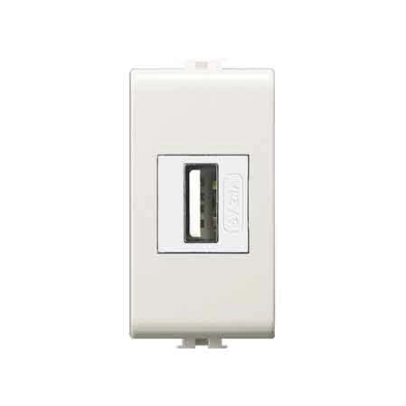 ALIMENTATORE DA INCASSO USB 'EASY' Bianco - EC ELETTROCANALI