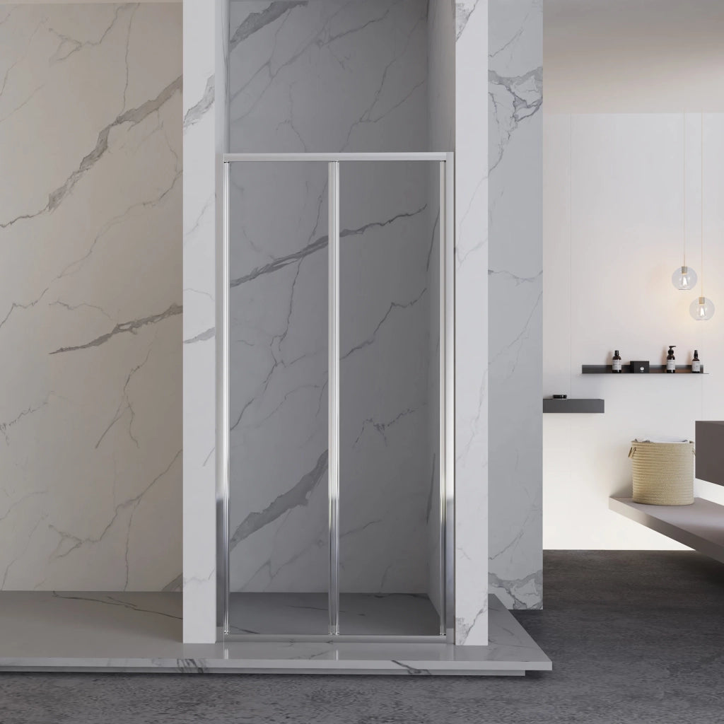 Porta Pieghevole 87-91x185h 4mm Cromato - Volta