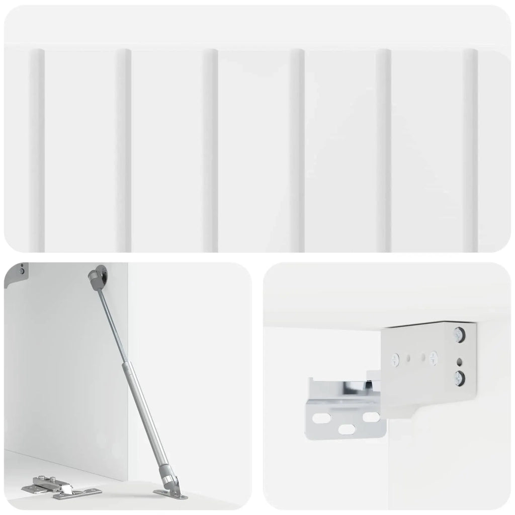Mobile Porta TV da Muro-Credenza per TV sospesa Bianco Lucido 78,5 x 31 x 30 cm 236707