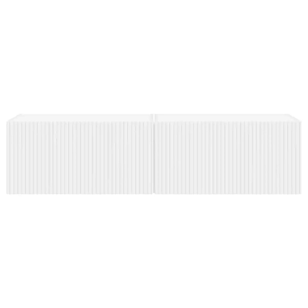 Mobile TV da parete 2 pcs Bianco 60 x 31 x 29,5 cm 892190