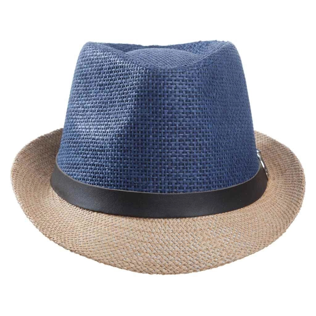 Cappello fedora bicolore con fibbia 58