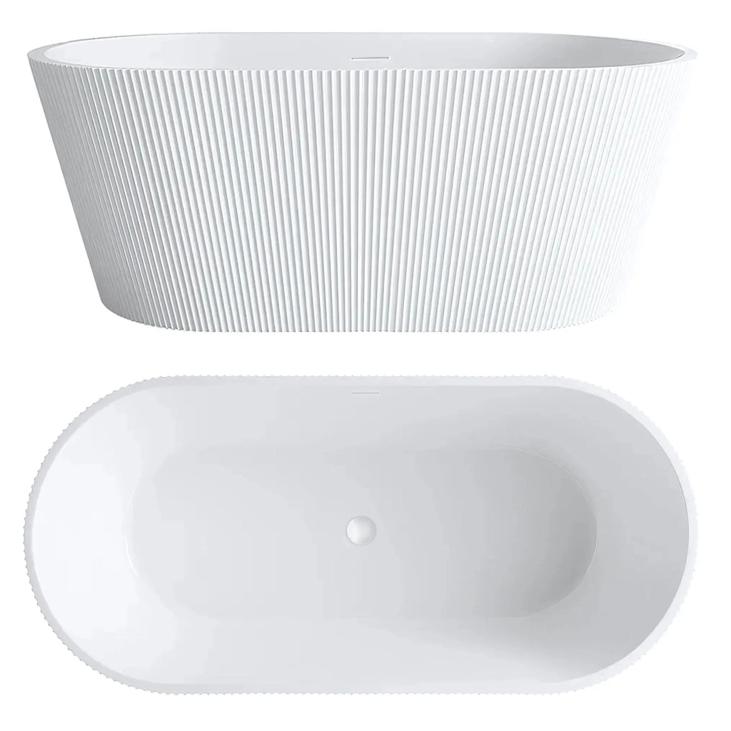 Vasca Da Bagno Freestanding In Acrilico Ofelia 170 Copritappo nero