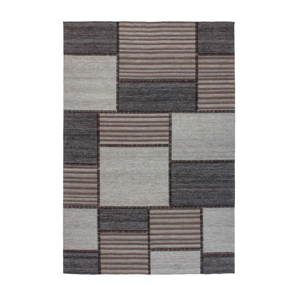 Tappeto Jacquard Phoenix 102 in Lana Naturale e Crema