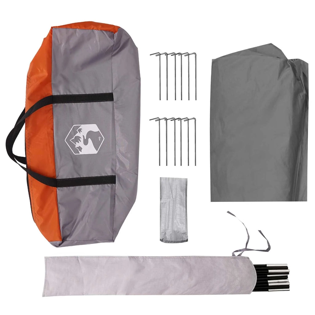 Telo da campeggio resistente all'acqua Grigio e arancione 42028593