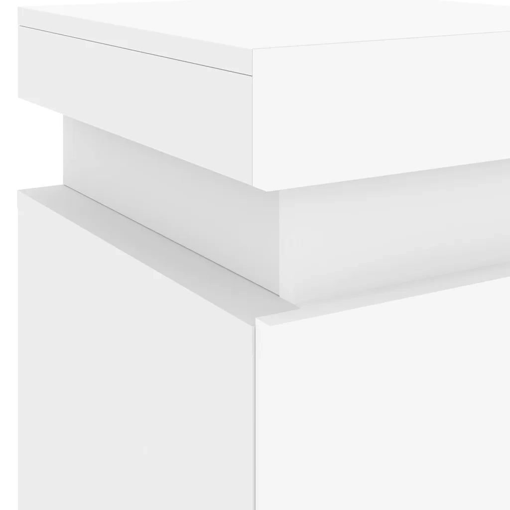 Comodino con Luci LED Bianco 35x39x55 cm 836749