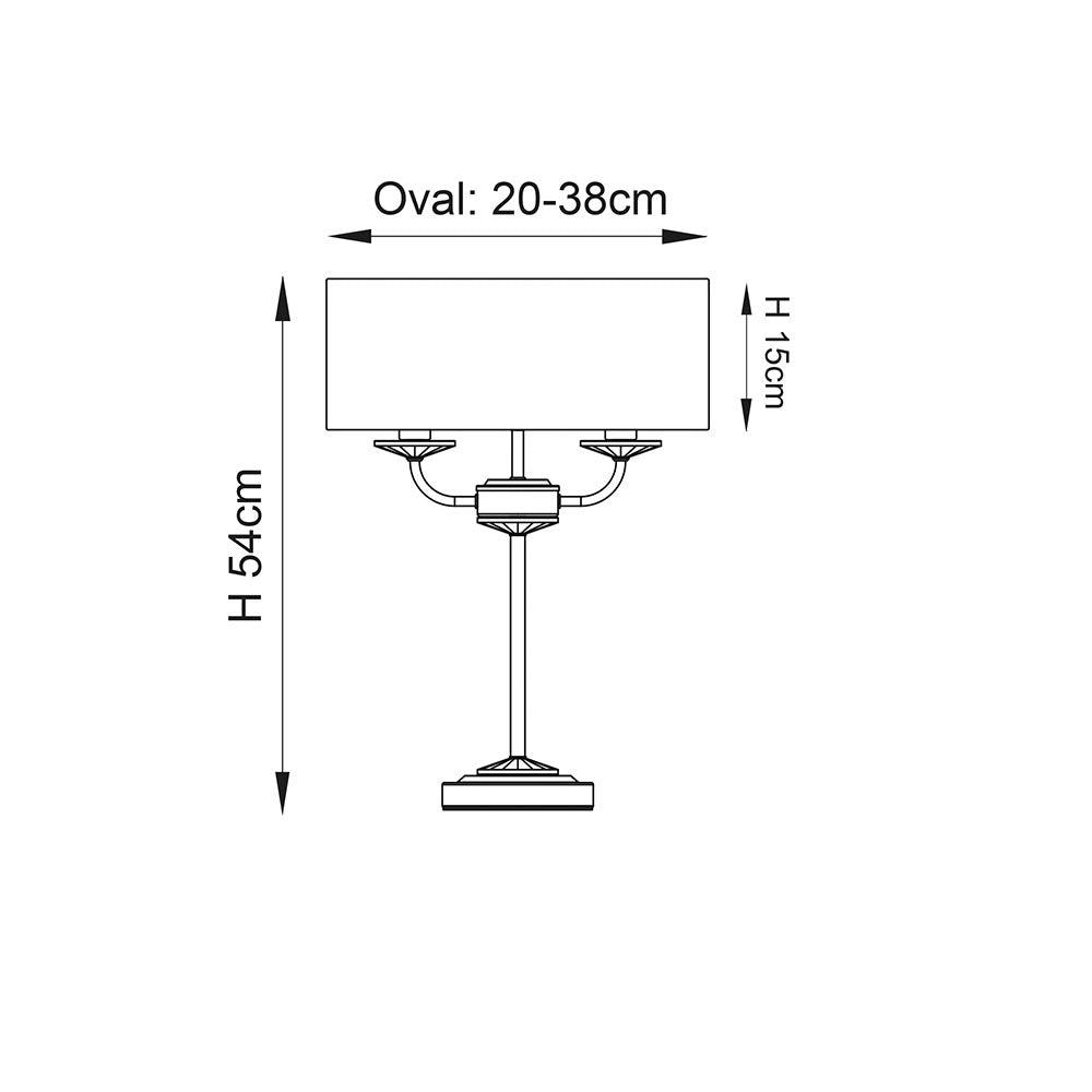 Lampada da tavolo doppia ottone con paralume 2xE14 Nixon