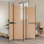 Divisorio Ambienti | Divider per stanze | Paravento a 4 pannelli Beige 200 x 180 cm Tessuto