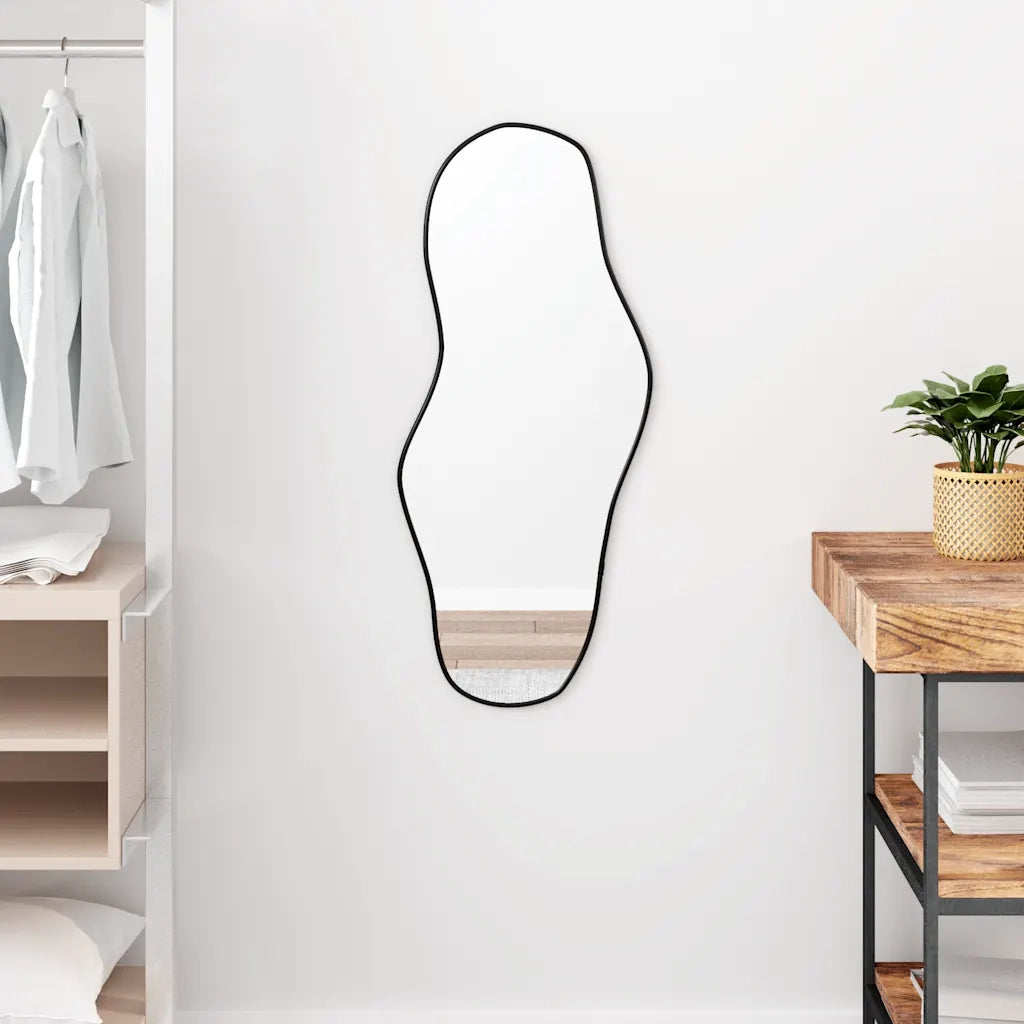 Specchio da Parete | Specchio decorativo Nero 80x35 cm