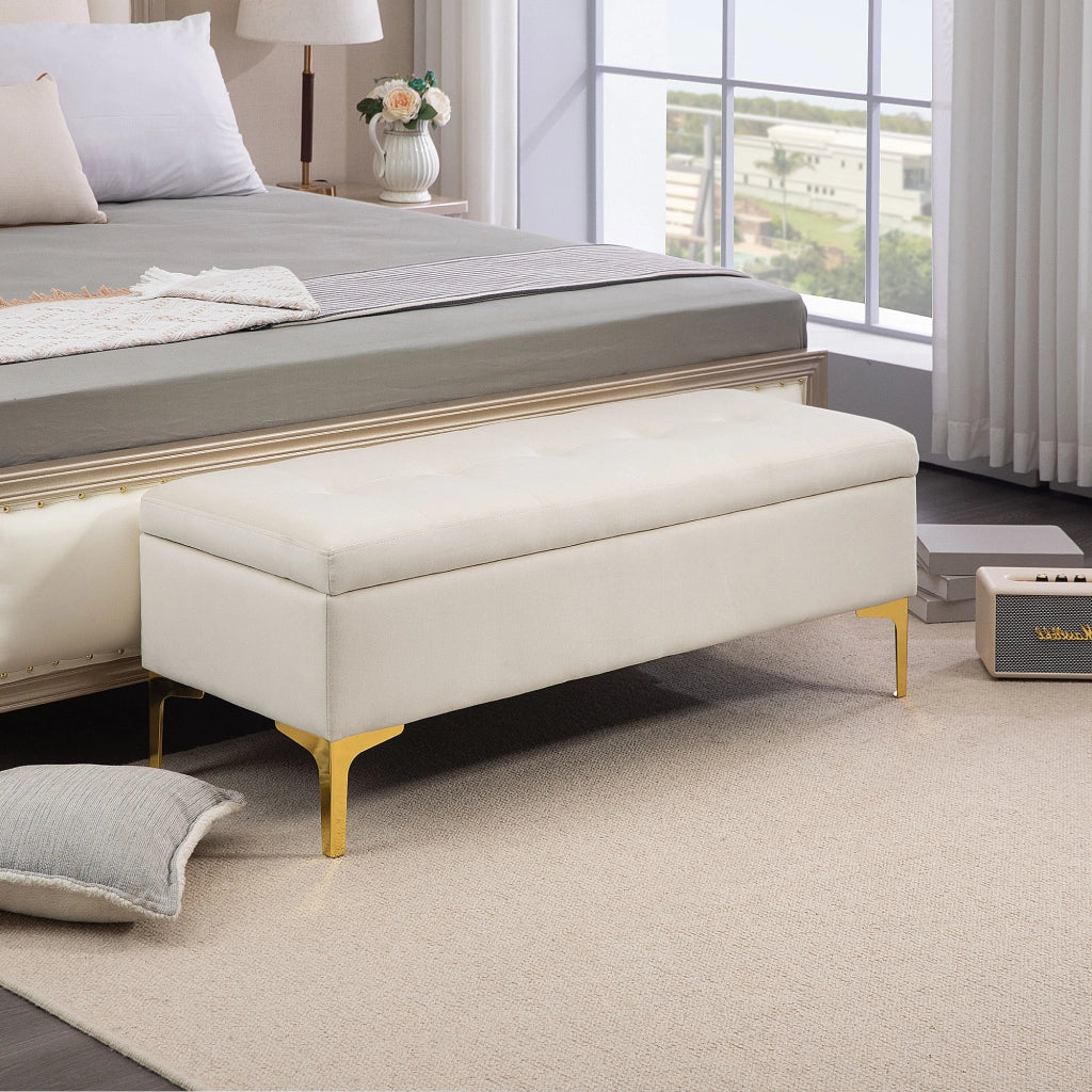 Divano con cassetti ¨C Minimal ¨C Beige 120x44x44,5cm