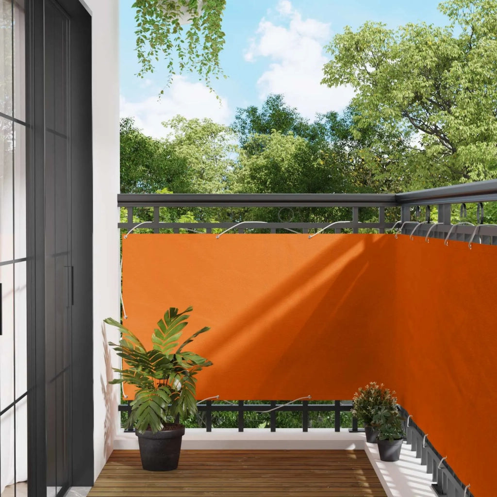 Schermo da balcone | Paravento da Balcone Arancione 100 x 600 cm Tessuto Oxford