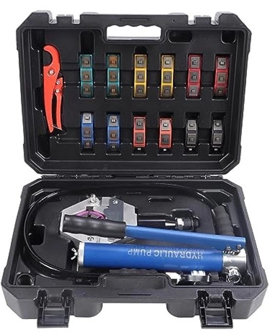Strumento di compressione manuale - idraulico - 7 pezzi - lega di alluminio - aria condizionata - compressione efficiente - compressore manuale