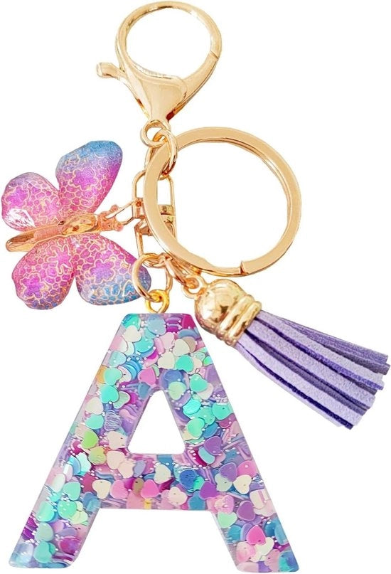 Sleutelhanger personalizzato per donna - azzurro.