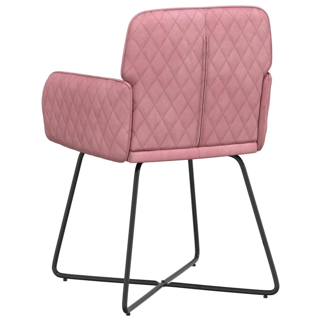 Sedie da pranzo 6 pz Velluto Rosa 59 x 56,5 x 86 cm 3428222