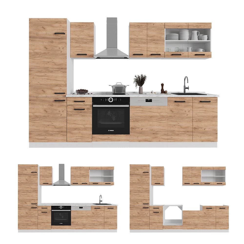 Vicco Mobiletto base cucina Calcestruzzo 60 cm , PL Rovere