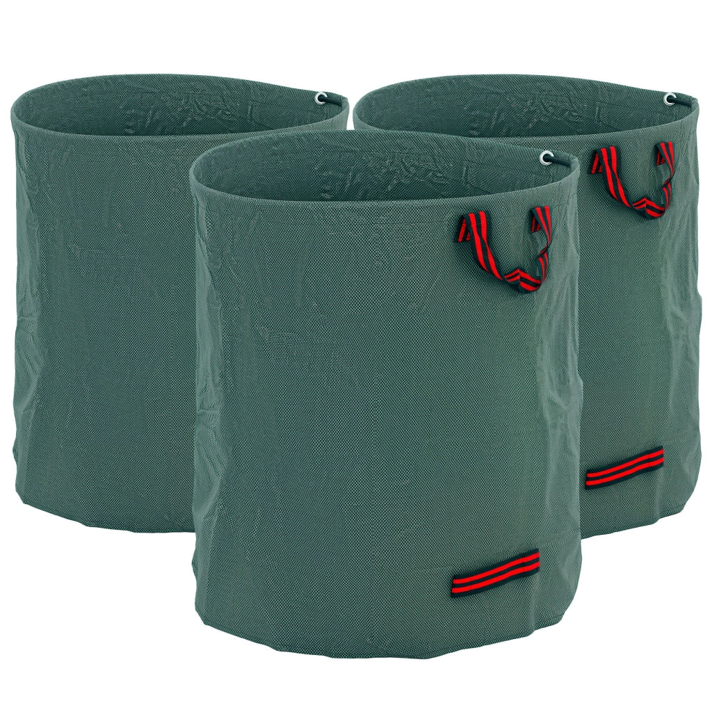 Set 3 Sacchi per Rifiuti da Giardino 272L ¨C Xylo ¨C Pieghevoli Riutilizzabili con Manici Rinforzati