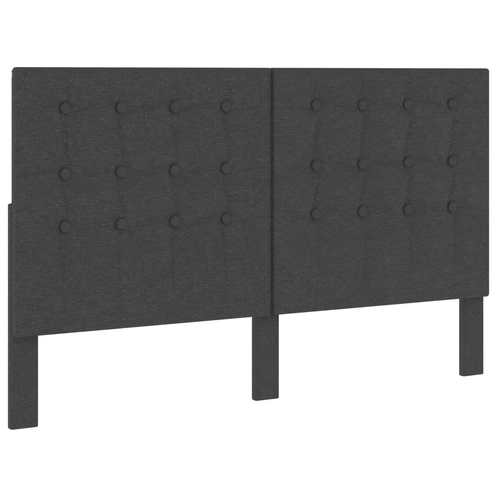 Testiera Letto Trapuntata Grigio Scuro in Tessuto 160x200 cm 287473