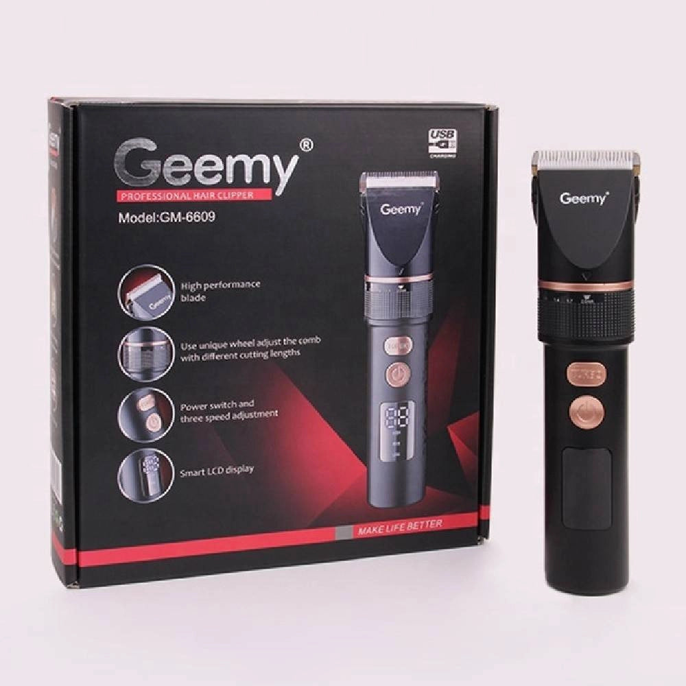 Trade Shop - Tagliacapelli Professionale Trimmer A Batteria Ricaricabile Display Lcd Gm-6609 -
