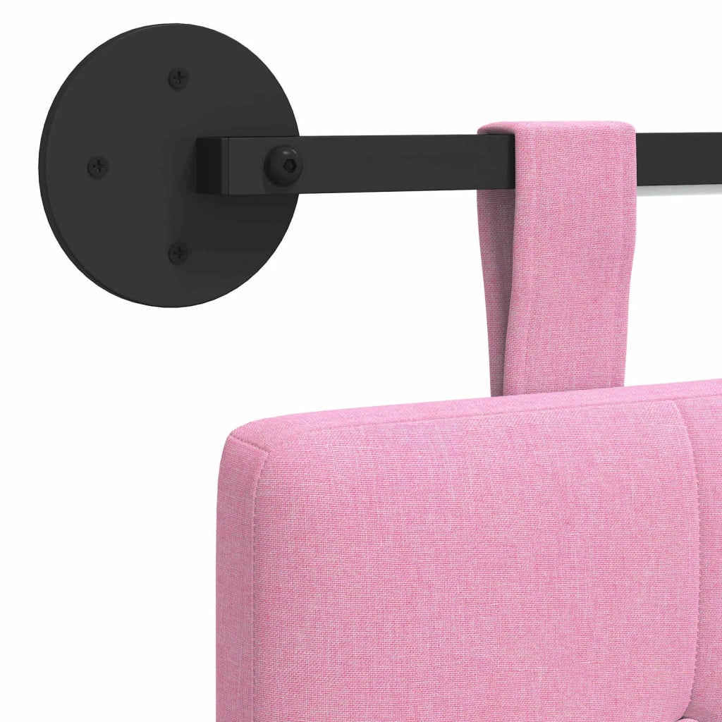Testiera sospesa Con luce LED Rosa Tessuto 3424460
