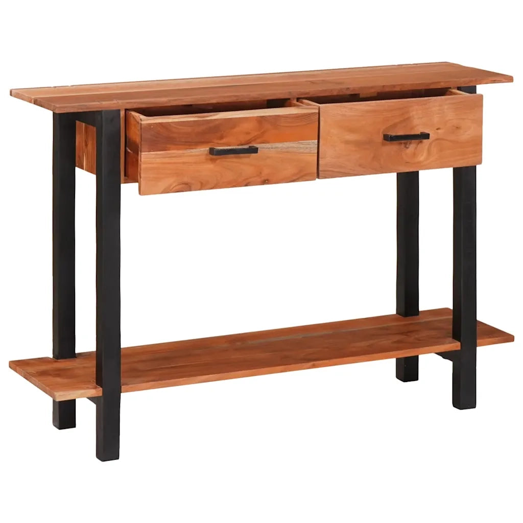 Tavolo consolle con cassetto Marrone e Nero 110 x 30 x 75 cm 4104004