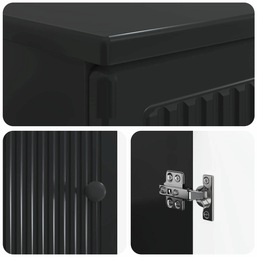 Set di armadietti da bagno in 3 pezzi EDE Nero 3417415