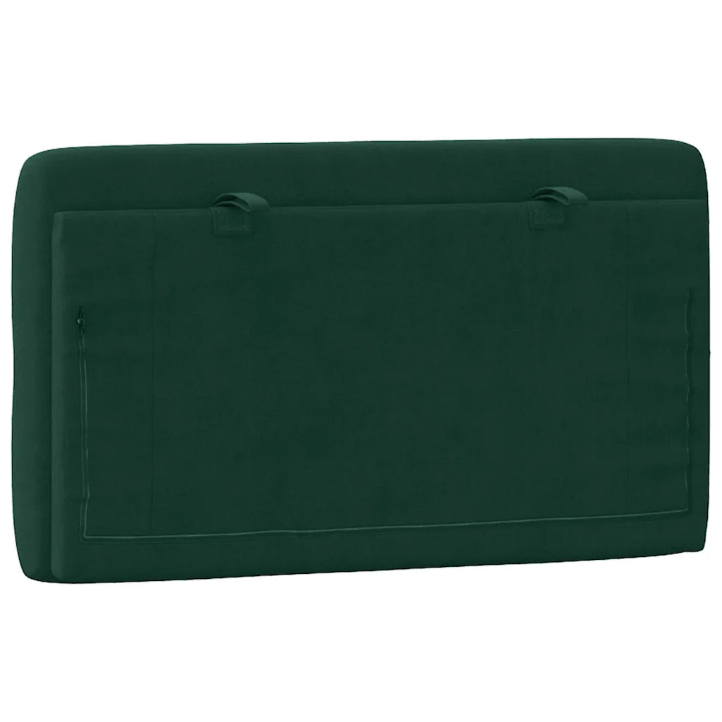 Cuscino Testiera-Cuscino per Testiera Verde Scuro 80 cm in Velluto