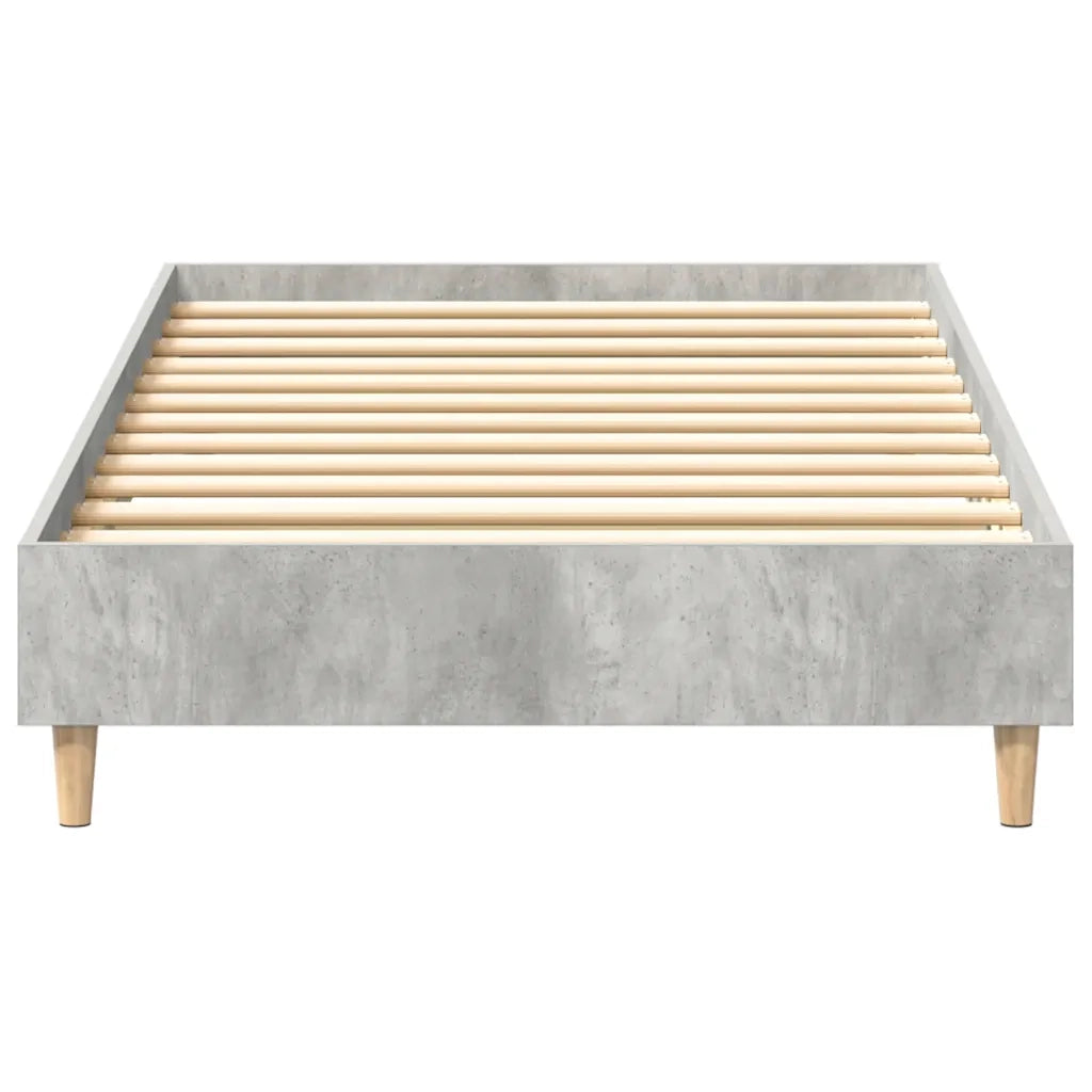 Letto singolo | Letto per adulti | Giroletto senza Materasso Grigio Cemento 100x200 cm Truciolato