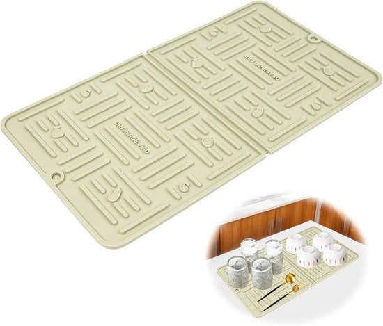 Matte antiscivolo per doccia - Resistente al calore - Verde - 1 pezzo - Silicone - 24,5 x 46,5 cm