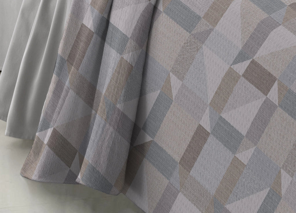 Copriletto Piquet Primavera Estate 100% Cotone Disegno 7879 Atene - Singolo - Beige