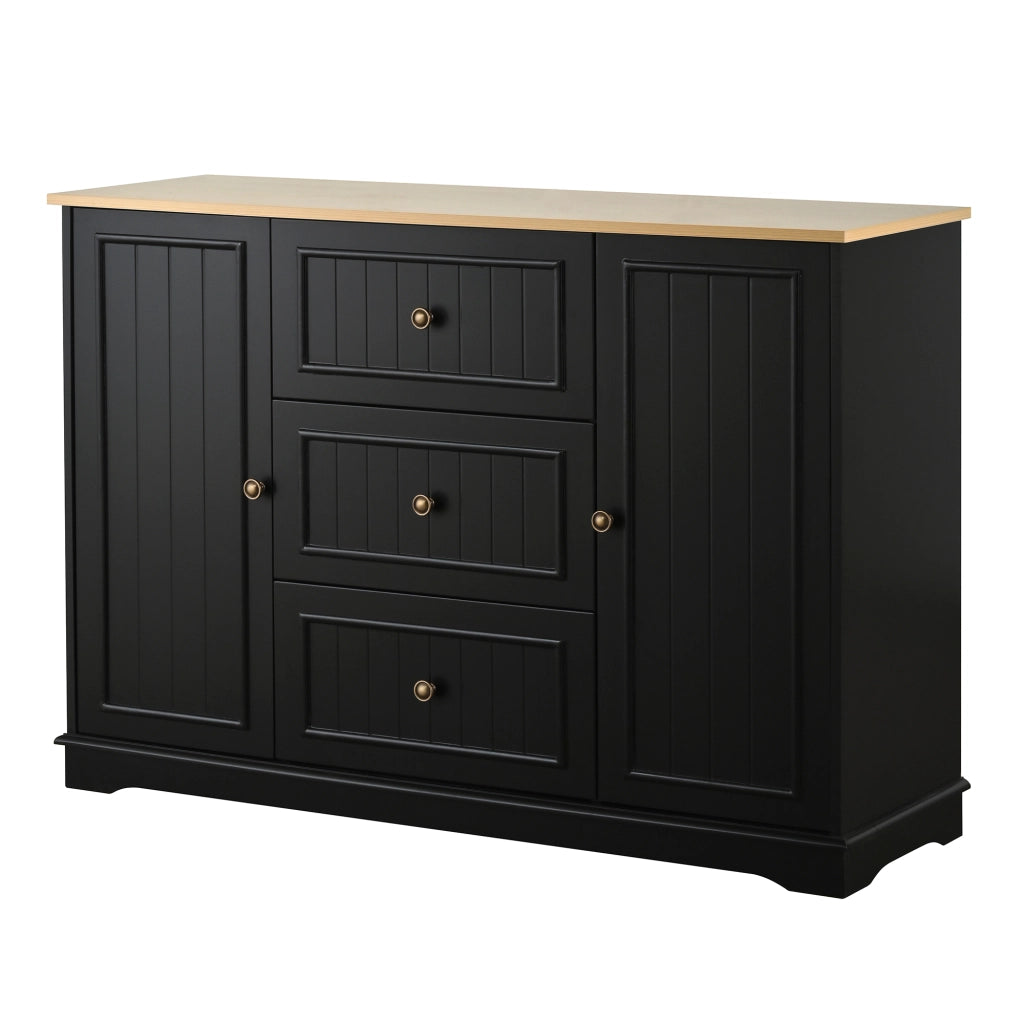 Credenza con 3 Cassetti e Ante ¨C Xylo ¨C Nero