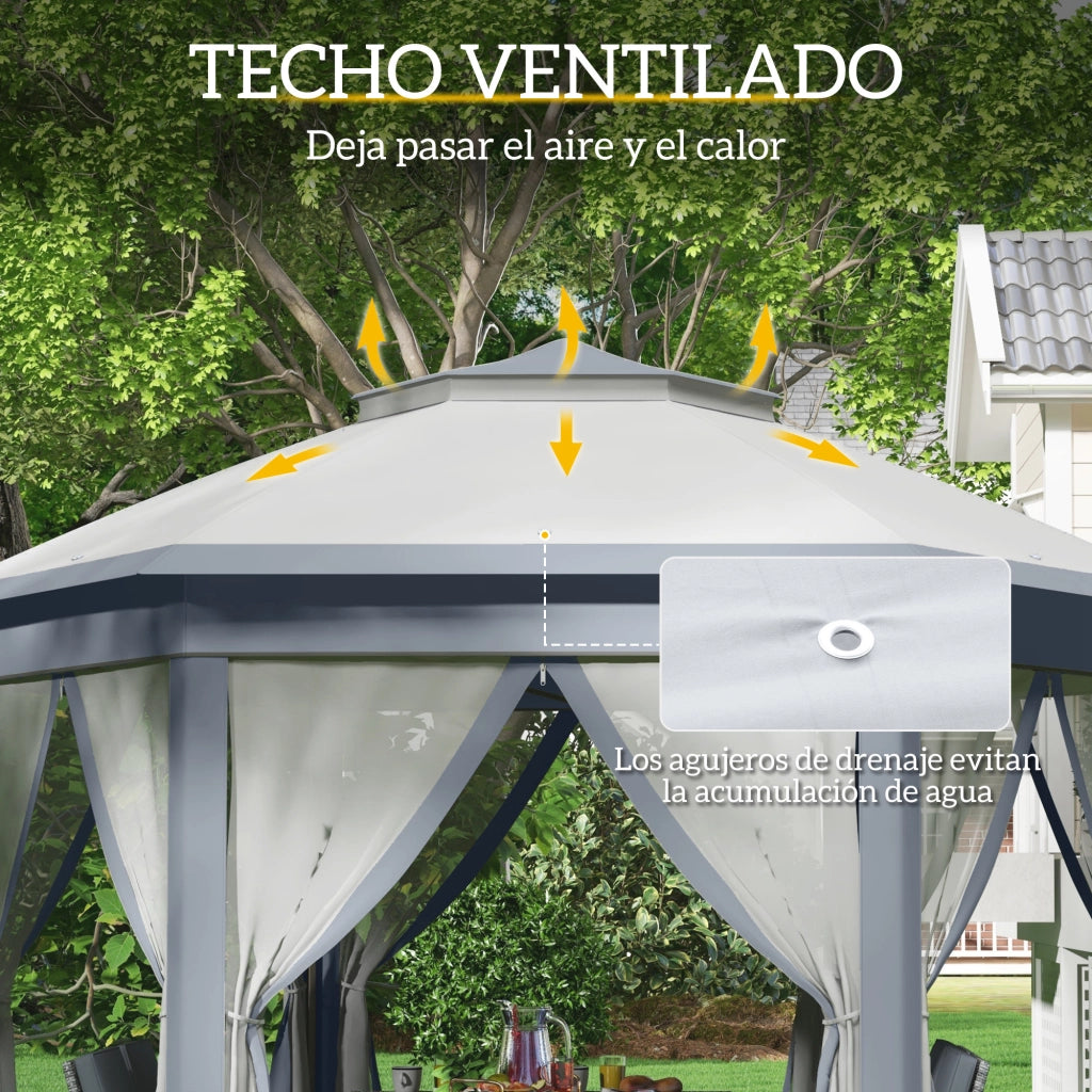 Tenda da Giardino Pieghevole 4x3,4 m ¨C Minimal ¨C Grigio