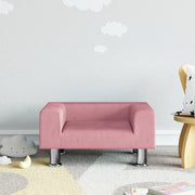 Divano per Bambini-Sofa-Divanetto Rosa 50x40x26,5 cm in Velluto