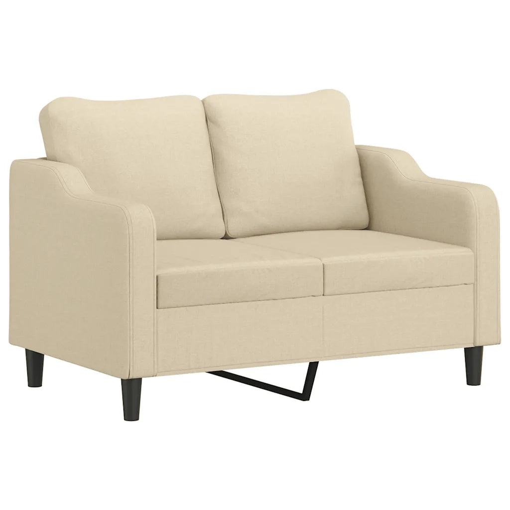 Divano a 2 Posti-Sofa 2 Posti Crema 120 cm in Tessuto 427463