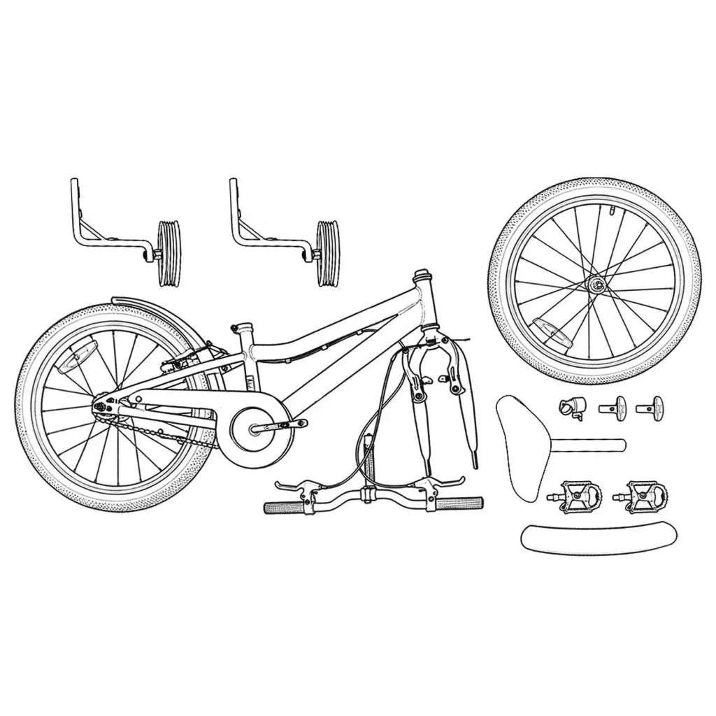 Bicicletta per Bambini 14 Pollici per bambini da 3 a 5 anni 42009513