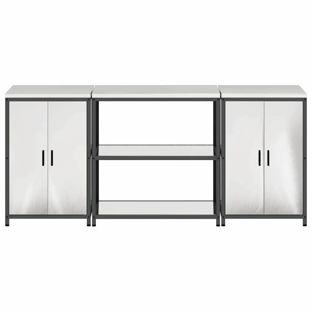Set di Stoccaggio per Cucina 3 pcs Argento Acciaio inossidabile 3392670