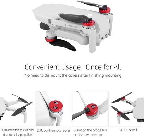 Kit di protezione per motori 4 pezzi per DJI Mavic Mini accessorio - impermeabile, resistente all'acqua, resistente ai graffi